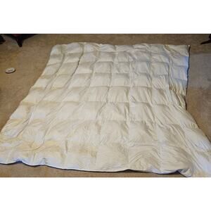 Queen Feather and Down Fiber Comforter, Ultra Fluffy Duvet Insert Queen Size